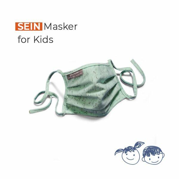 HOLI MASKER SEIN FOR KIDS GREEN FLUFFY